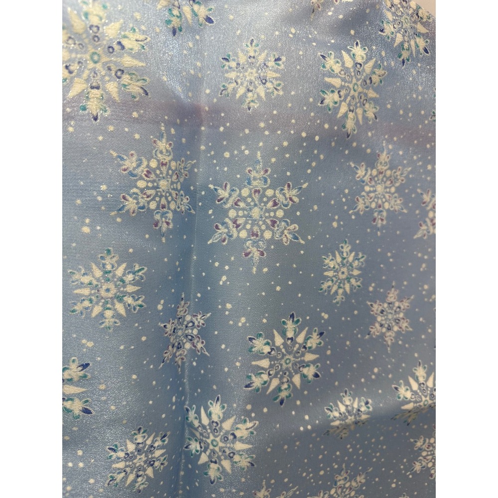 Handmade Bl Snowflake Glitter Tabard Apron Winter Christmas Side Tie Smock NWOT‎ - Picture 7 of 9